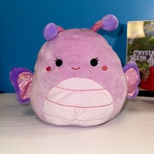 Brenda the Butterfly Squishmallow 8” Plush Pink Purple Kellytoy EUC